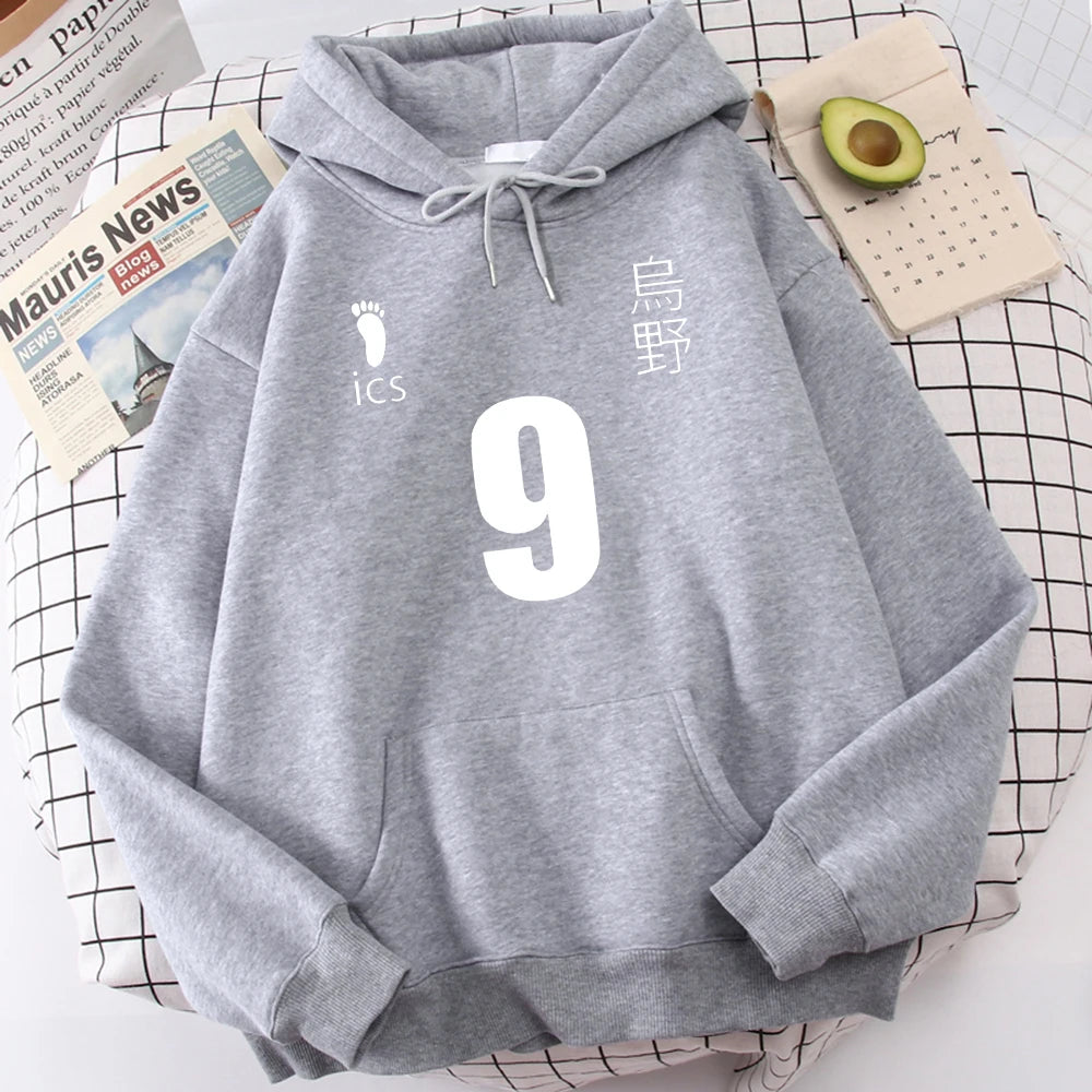 Haikyuu Anime Print Hooded Mens Autumn Casual Hoodies Loose Warm Hoodie Hip Hop High Quality Unisex Tracksuit