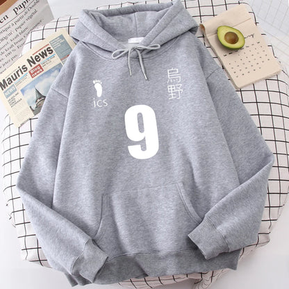 Haikyuu Anime Print Hooded Mens Autumn Casual Hoodies Loose Warm Hoodie Hip Hop High Quality Unisex Tracksuit