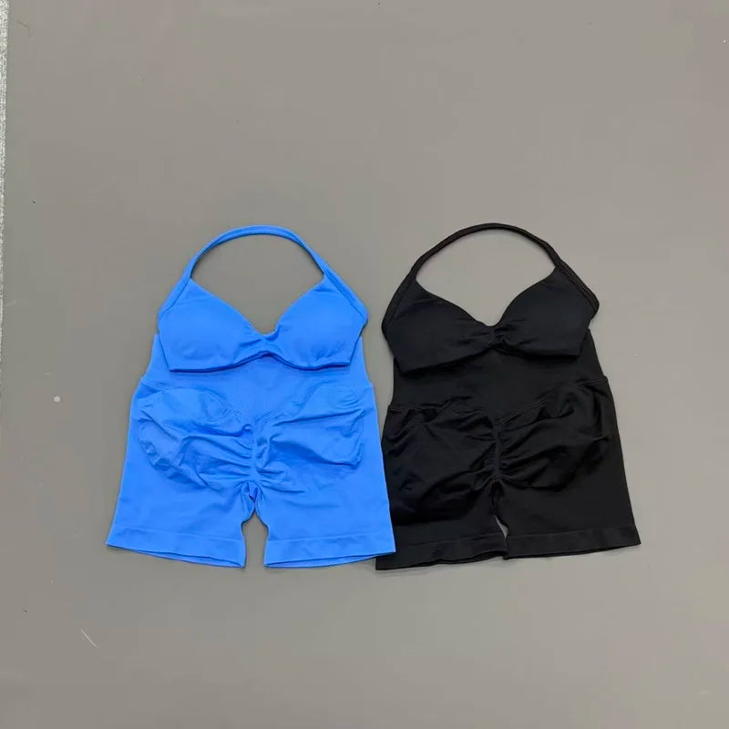 2 Piece Yoga Sets Women  Low Waist Seamless Push Up Bra Scrunch Butt Lift No Digging Comfortable Gym Running Tracksuits