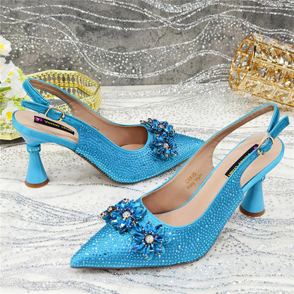 Últimos Sapatos de Design para Mulheres Designer de Luxo Sapatos de Casamento Noiva Sapatos de Festa Decorados com Strass Sandálias Femininas