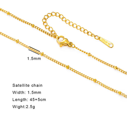 Stainless Steel Gold Color Chain Necklace Women Minimalist Cuban Paperclip Twisted Snake Chain Fashion Jewelry Wholesale