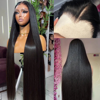30 40 Inch Straight Human Hair Wigs HD Lace Wig 13x6 Human Hair Bone Straight Lace Frontal Human Hair Wigs For Women