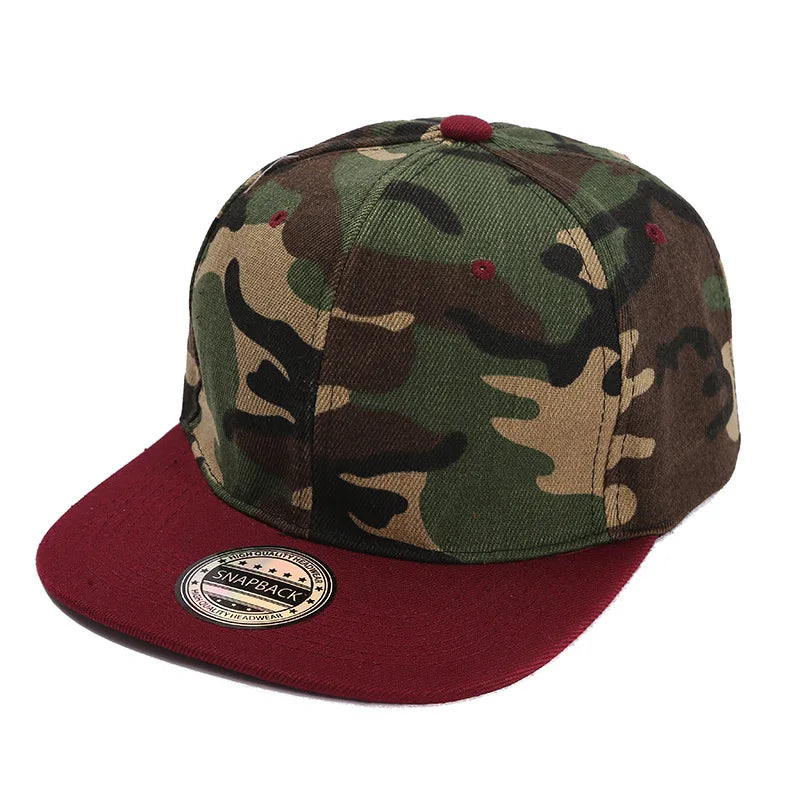 Color-Blocked Flat-Brim Baseball Cap Versatile  Sunshade and Sun Protection Hat Outdoor Fashion Unisex Street Hip-Hop Hat