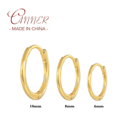 100% Real S925 Sterling Silver Jewerl Hoop Earrings For Women Girls Trendy O Shape Round Cirle Earring orecchini donna joyeria