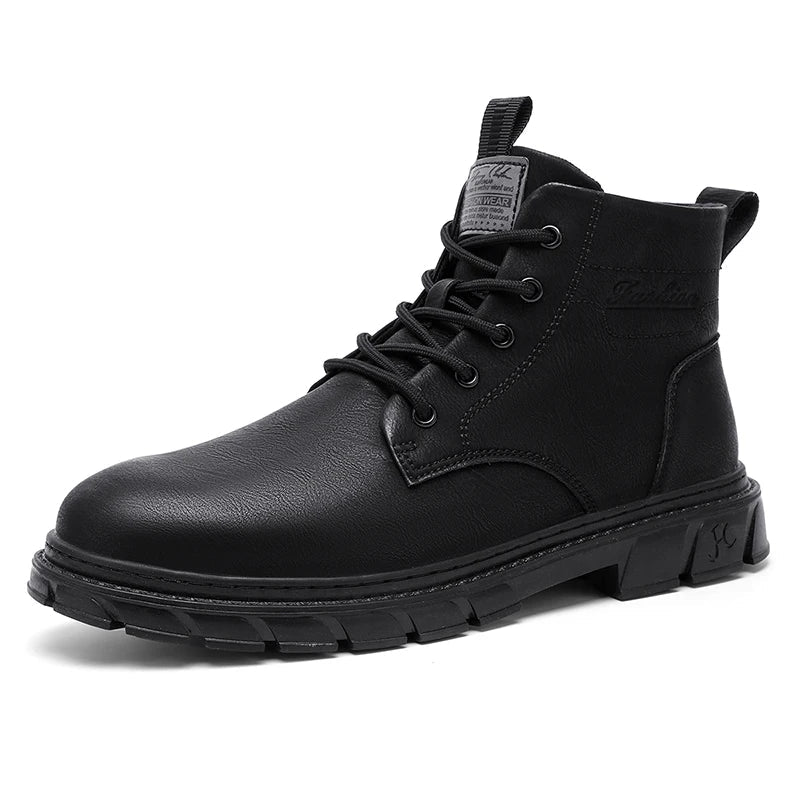 Winter Men Boots Outdoor Leather Ankle Boots Lightweight High Top Casual Boots Designer Male Work Boots Classic Handmade Boots