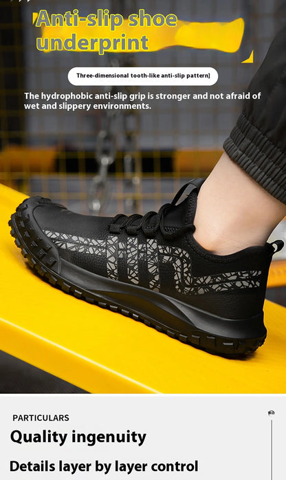 New insulated anti smashing, anti piercing, anti slip, and anti splashing work shoes for men's safety shoes