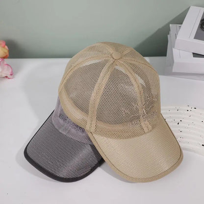 Summer Mesh Baseball Cap for Men Adjustable Visor Hat Quick Dry Breathable Sun Hats For Women Men snapback Outdoor Sports caps