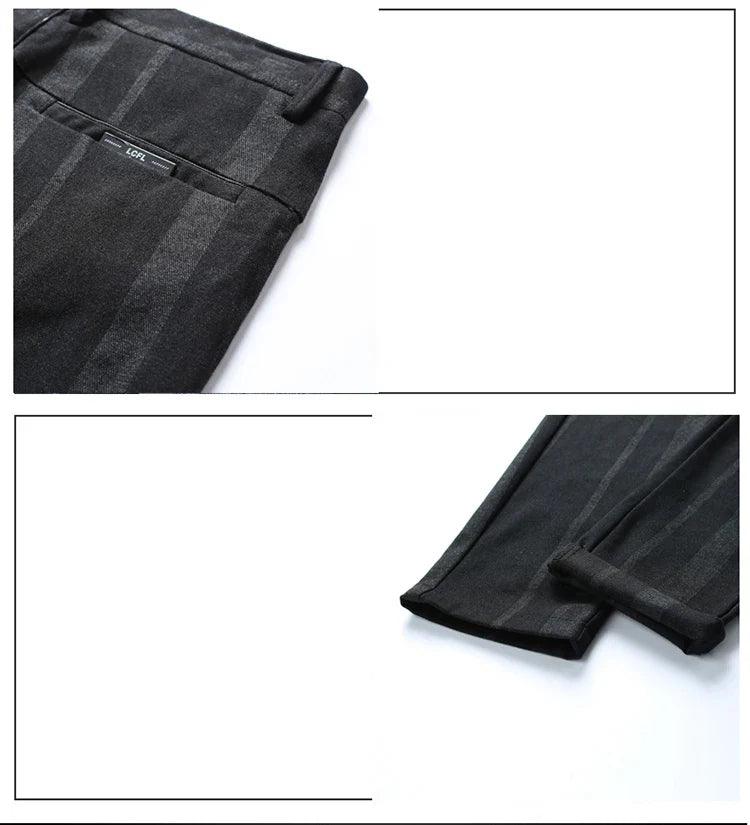 Business Casual Pants Men Slim Fit Fashionable Outdoor Elastic Breathable Sports Pants Formal Fashion Korean Clothes Trousers