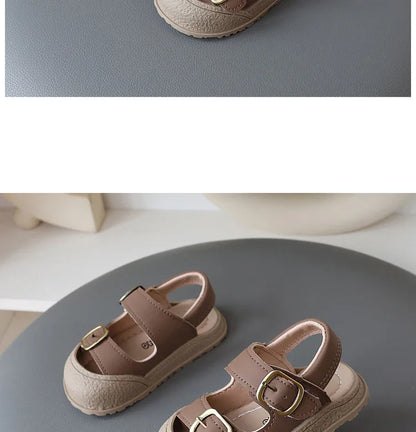 Korean Style Sport Sandal for Children Summer Toddler Shoes Soft-soled Non-slip Student Beach Sandals for Kids Boys Girls H05303