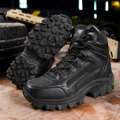 Outdoor boots, hiking shoes, hiking high top shoes, men's shoes, anti slip and wear-resistant off-road sports shoes, combat boot