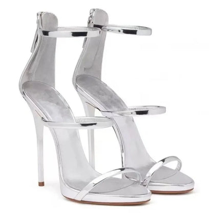 Fashion Women Shoes 2024 New High Heels Women's Slim Heels Summer Sexy Walk Hentian High Line Black High Heel Sandals
