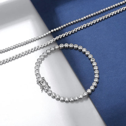 Shiny Tennis Bracelet 925 Sterling Silver 1.5/2/3mm Clear Cubic Zirconia for Women Luxury Chain Bracelet Jewelry SB143