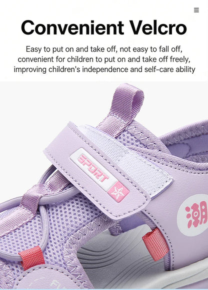 Summer Beach Shoes Kids Closed Toe Anti-collision Sandals Breathable Children Casual Walking Sandals For Boys And Girls