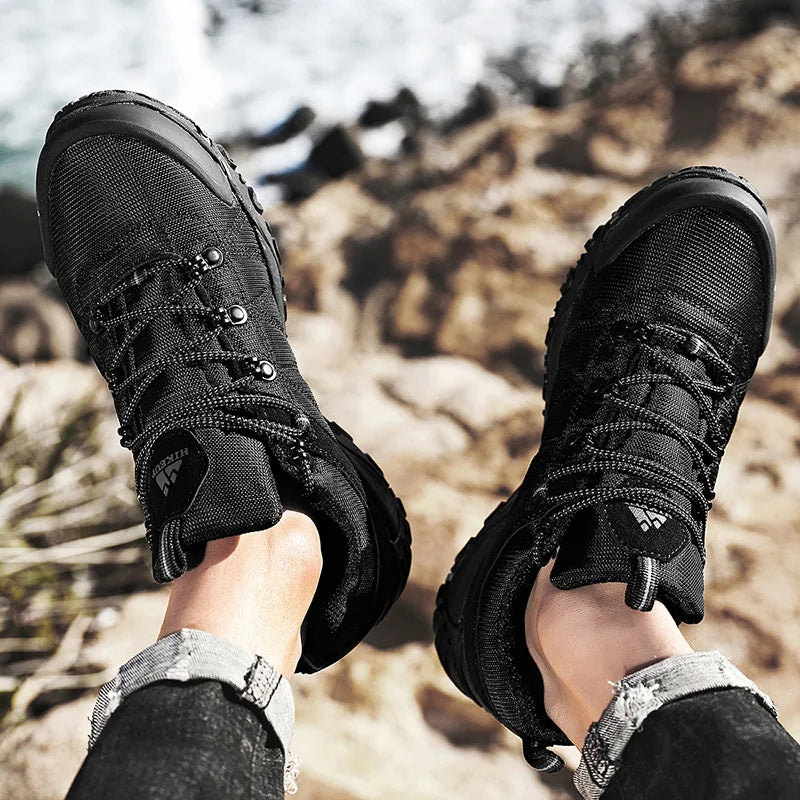 Non-slip Men Hiking Shoes Breathable Outdoor Wear Resistant Splashproof Climbing Men Sneaker Tourism Mountain Shoes