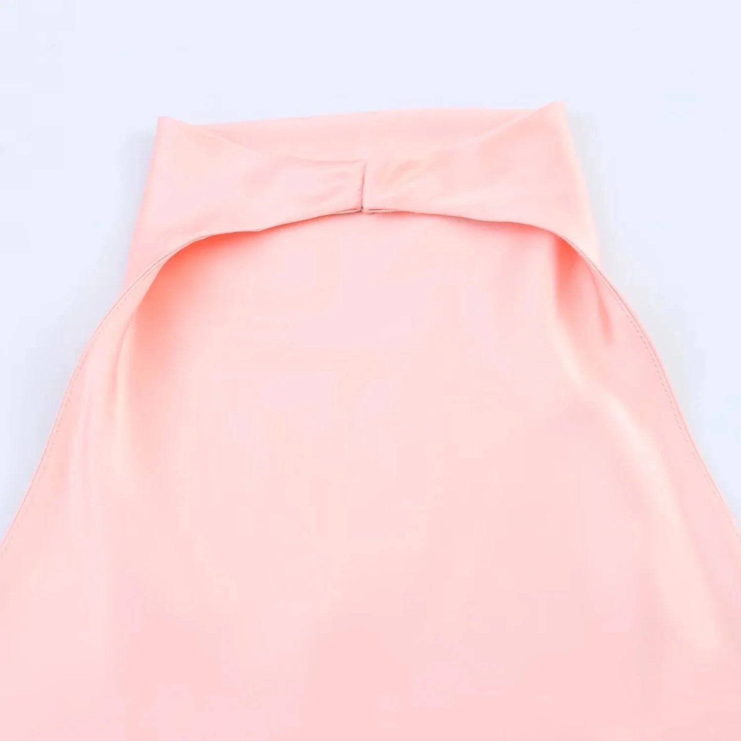 Sexy Chic Butter Yellow Satin Tops Women Halter Backless Beach Holiday Party Top Fashion 2025 New Year Evening Satin Top