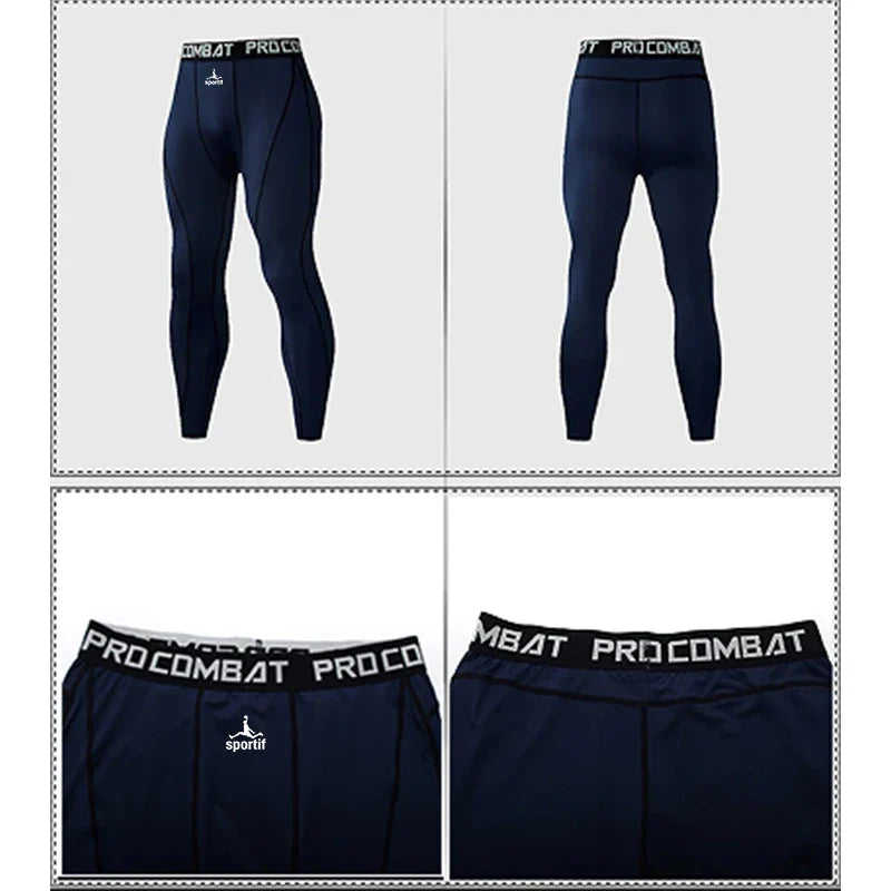 Men Bodybuilding longs Pants Fitness Compression Leggings Train Workout Outfit Male Muscle Alive Elastic Skinny Tights