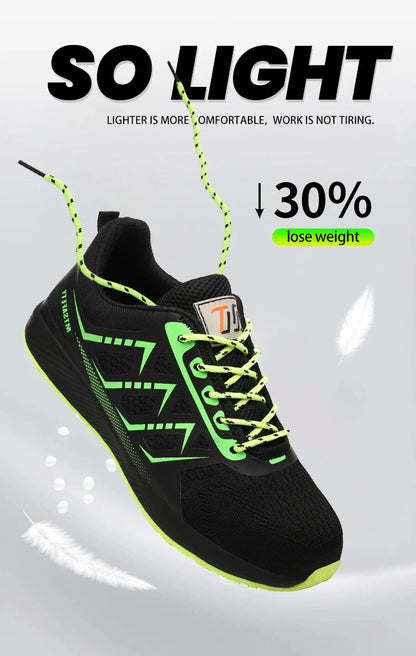 Men's Anti-Snare Steel Toe Anti-Puncture Safety Shoes Lightweight Comfortable Work Boots for Outdoor Workshop Durable Industrial