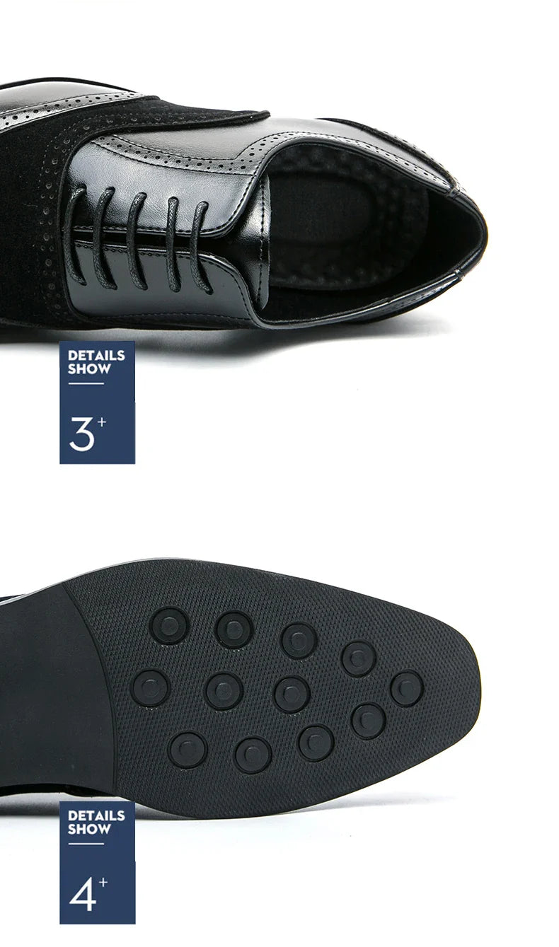 Trend Formal Brogues Social Office Shoes For Men Classic Casual Business Shoes Men High Quality Wedding Dress Shoes For Men