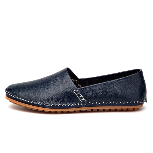 Fashion Men's Driving Shoes Leather Slip-on Mocassin Homme Loafers Casual Breathable Soft Comfortable Big Size Zapatillas Hombre