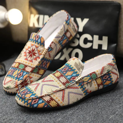 Summer Outdoor Men's Casual Shoes Breathable Man Loafers Lazy Shoes Comfortable Walking Sneakers Non-slip Flats Driving Shoes