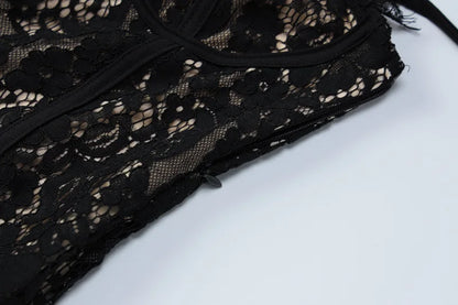 Summer Women Lace Strap Mini Dress Bodycon Sexy Streetwear Party Club Outfits