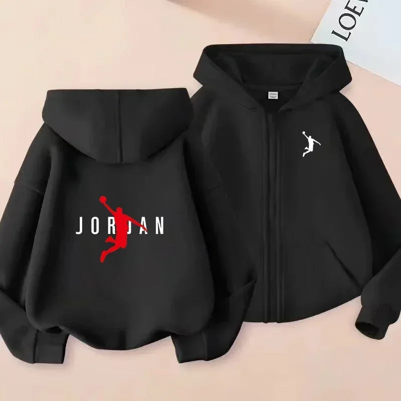 Children's Zipper Clothing Style Basketball Sweatshirt Fashion Idol star Coat Boys Girls 3-13 Yrs Hoodies Sports Casual Cardigan