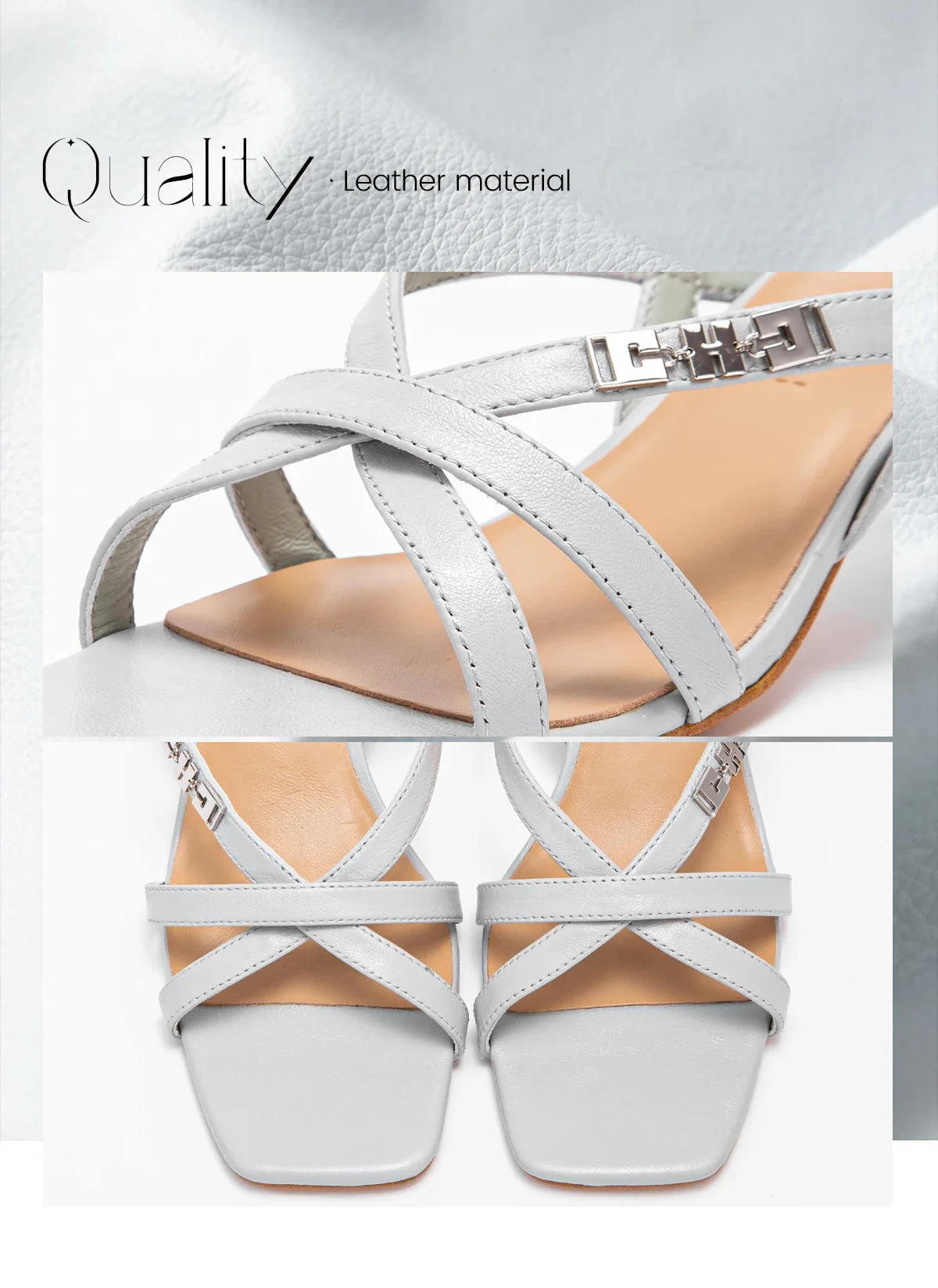 Heels Women's New Comfortable Sheepskin Leather Low Heel Sandals Wedding Banquet Women's Shoes