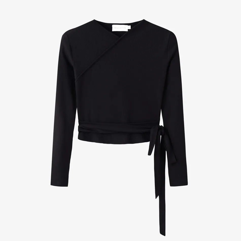 woman clothing high Stretch ribbing closed-fit wrap tops + Matte Satin dress Maxi matching sets (ship out in 1 day)