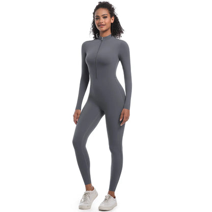 Women's Jumpsuit Women's Sports Shapewear Seamless Slim Fit Long Sleeve Sports Bodysuit  Fitness Sports Bodysuit Yoga Suit