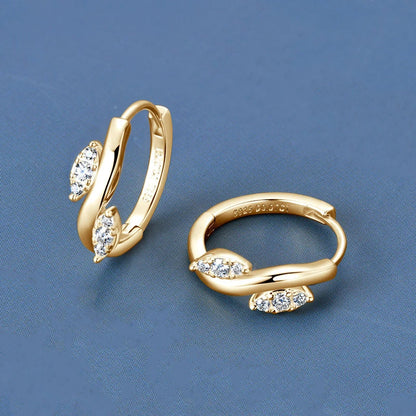1.5cm Wedding Moissanite Hoop Earrings for Women Luxury Quality Jewelry 100% 925 Sterling Silver Earring Lab Diamond
