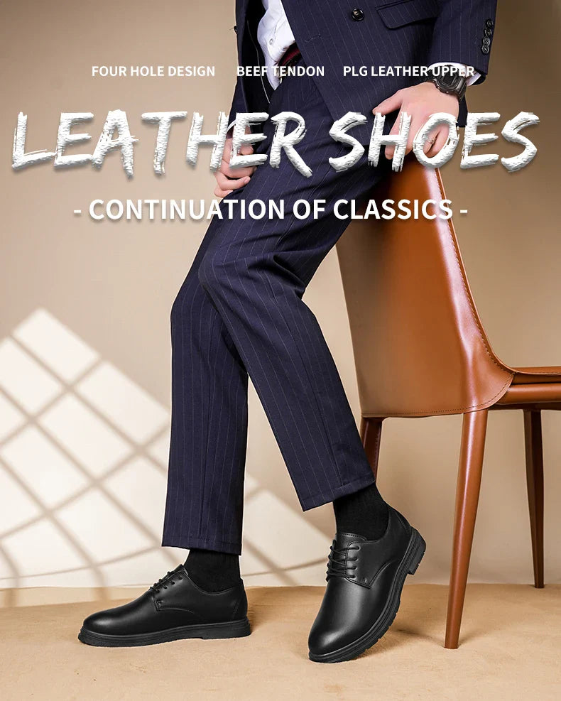 Men Formal Leather Shoes Oxford Shoes Mens Dress Shoe Black Pointed Toe Men Loafers Party Office Business Casual Shoes for Men