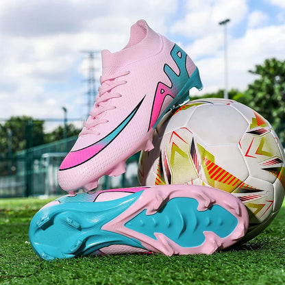 New Men Football Boots Grass Cleats High-top Non-Slip Soccer Shoes Futsal Sneakers High-quality Match Indoor Hot-selling Outdoor