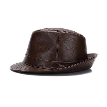 2026  Autumn Men Real Genuine Cowhide Leather Top Hats Men Fashion Caps Winter Warm New Cowboy  100% Real Cowhide Leather Hats
