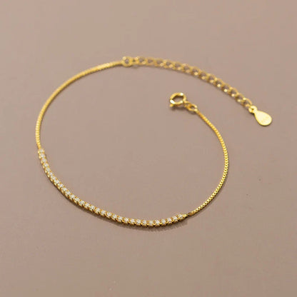 None925 Sterling Silver Clear CZ Twinkling Exquisite Zirconia Adjustable Bracelet Chain for Women Wedding Fine Jewelry Gifts