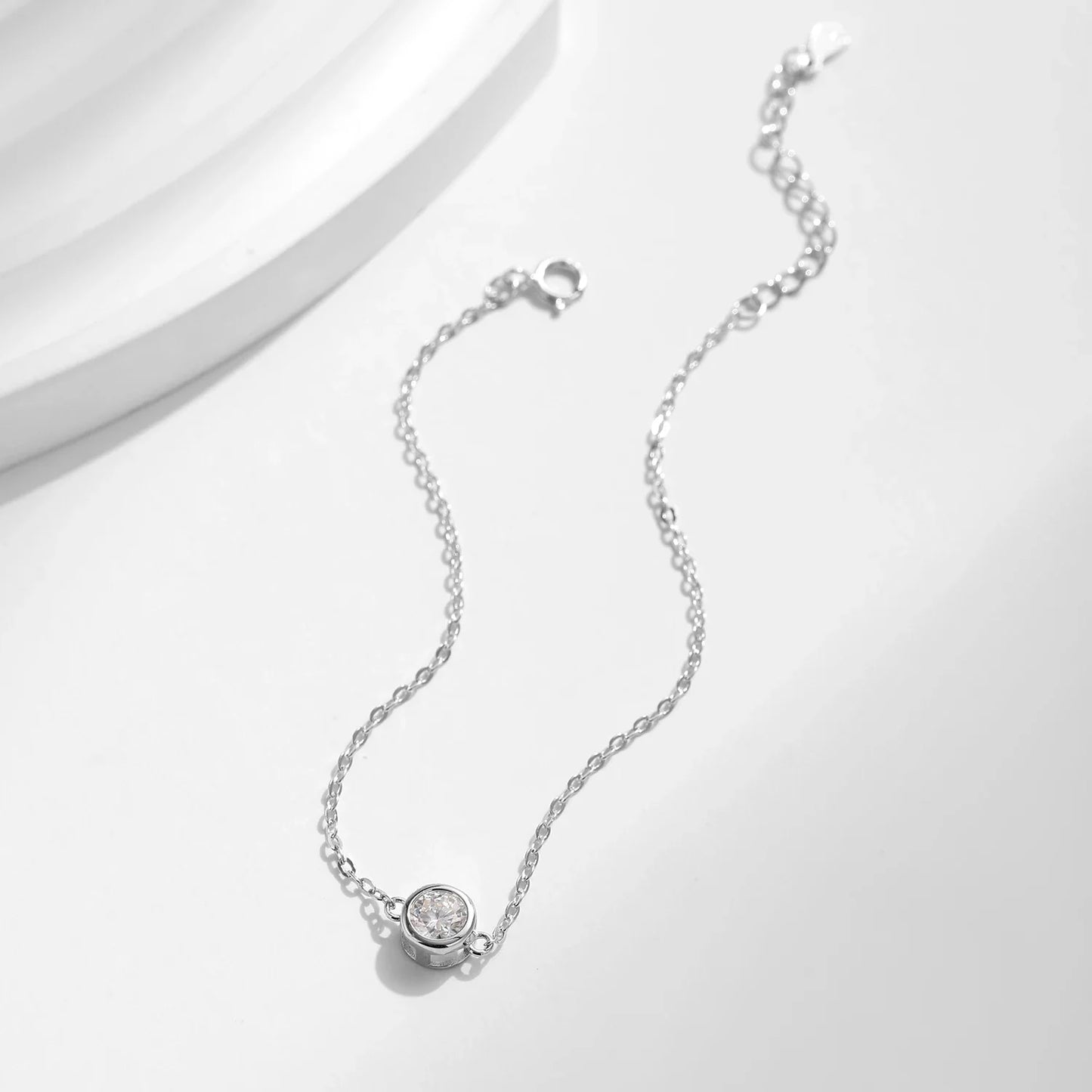 0.5CT Moissanite Bracelet 925 Sterling Silver Classic Link Chain Charms Bracelets For Women Luxury Wedding Jewelry