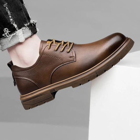 handmade men's shoes business casual leather shoes breathable soft sole comfortable classic lace-up men's shoes
