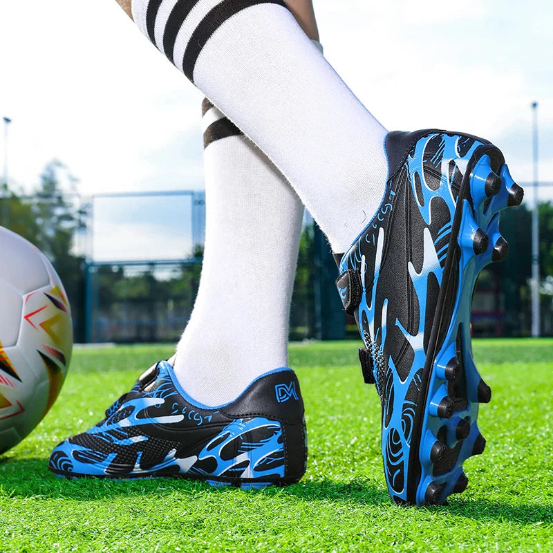 New Men Kids Football Boots Ultralight Boys Professional Soccer Shoes Cleats Non-Slip Match Grass Training Shoes Drop Shipping