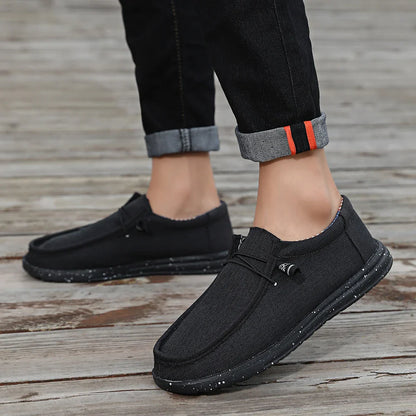Plus Size Men's Solid Color Breathable Slip On Classic Loafer Shoes Comfy Casual Durable Lightweight Walking Shoes