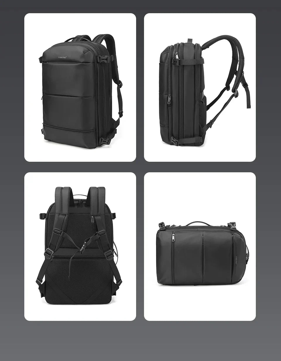 Vacuum Compression Backpacks Men Travel Backpack Expandable USB Bag Large Capacity 17 Laptop Bags For Schoo Cabin Bags