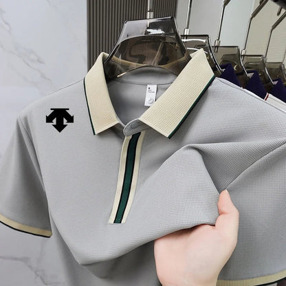 Luxury fashion brand summer designer new exquisite embroidered polo shirt personalized men's comfortable breathable short sleeve