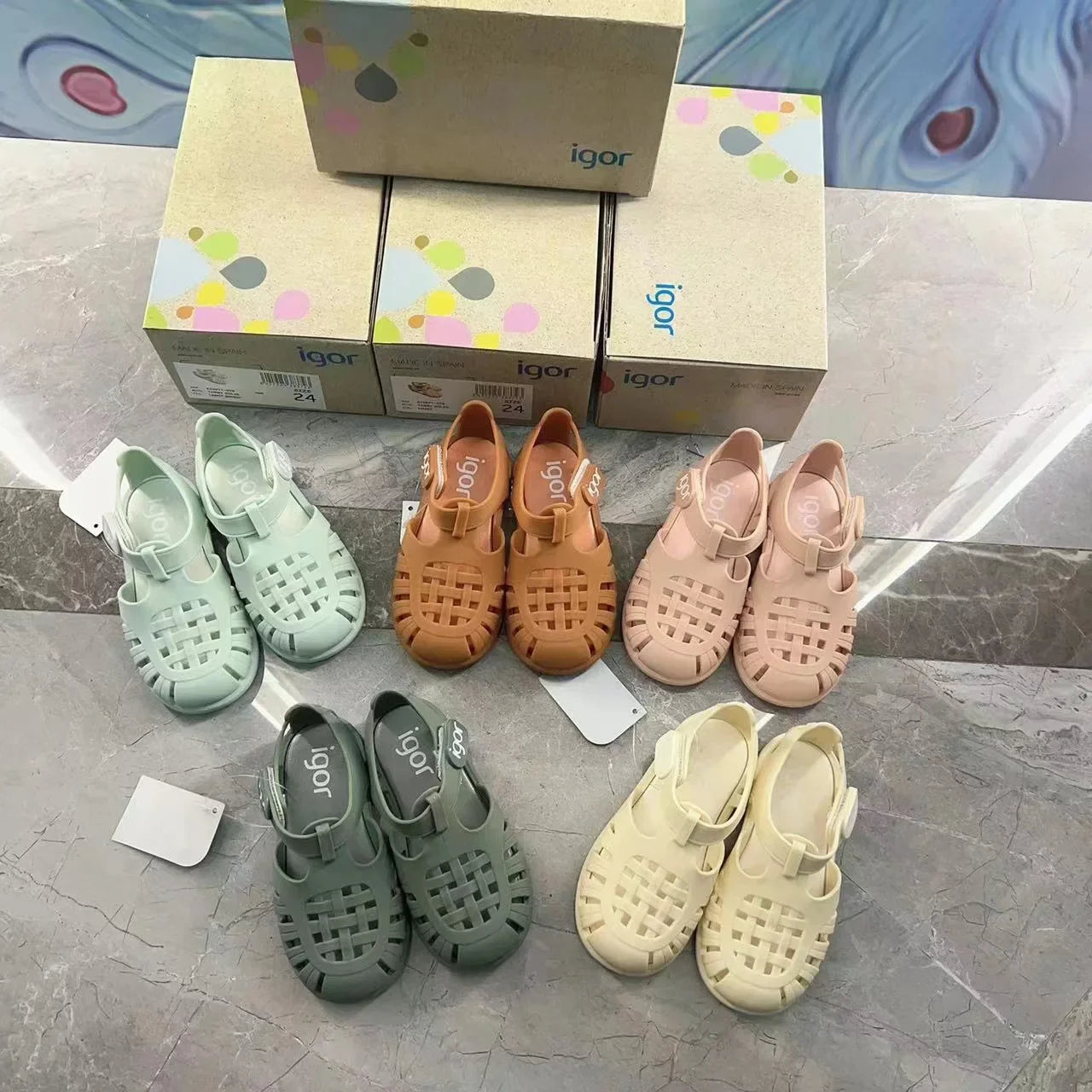 Boys Girls' Solid Color Casual Baotou Roman Sandals Baby Kids Jelly Beach Shoes Children's Soft Sole Non-slip Sandals SO125