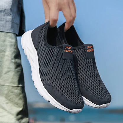 Men Shoes Sneakers Brand Man Casual Flats Shoes Loafers Slip on Male Mesh Big Size 48 Breathable Spring Autumn Summer 2024
