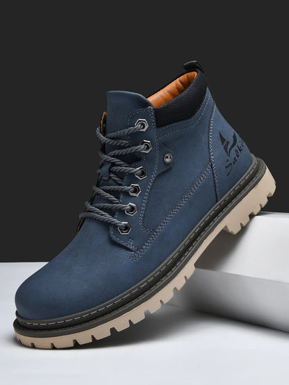 Handmade Men Boots Ankle Winter Leather Shoes Autumn Outdoor Hiking Boots Sneakers Hombres Botas High Top Footwear Anti Slip