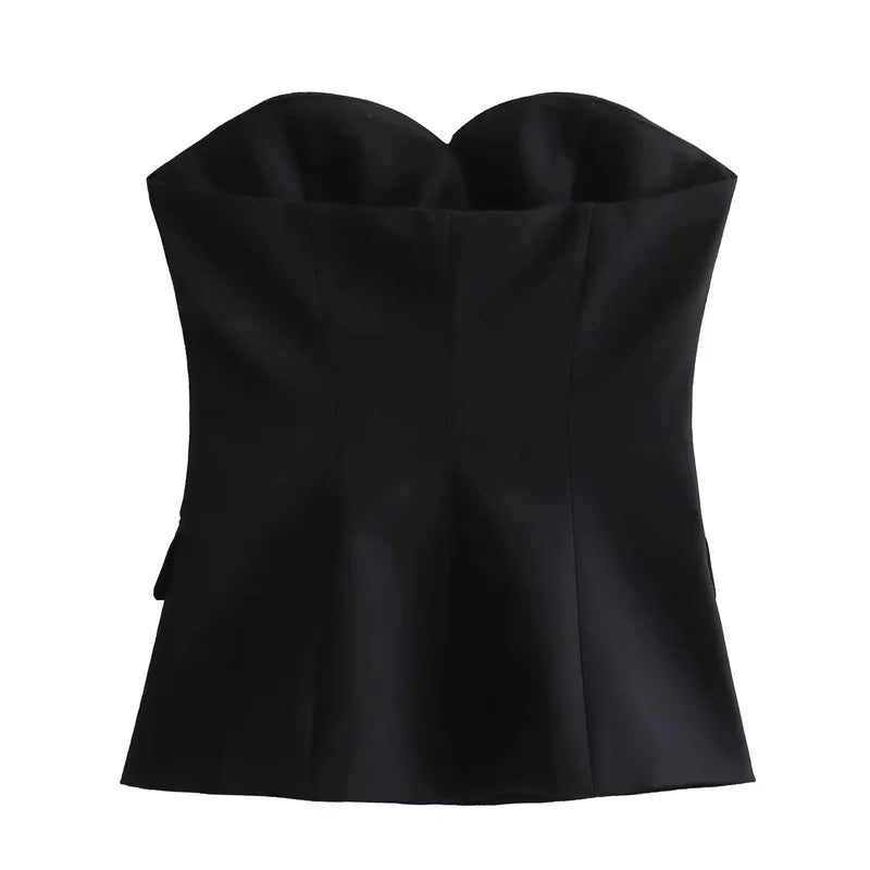 2025 Corset Top Women White Black Crop Top Female off Shoulder Bustier Top Woman Vest Sexy Backless Tube Tops for Women