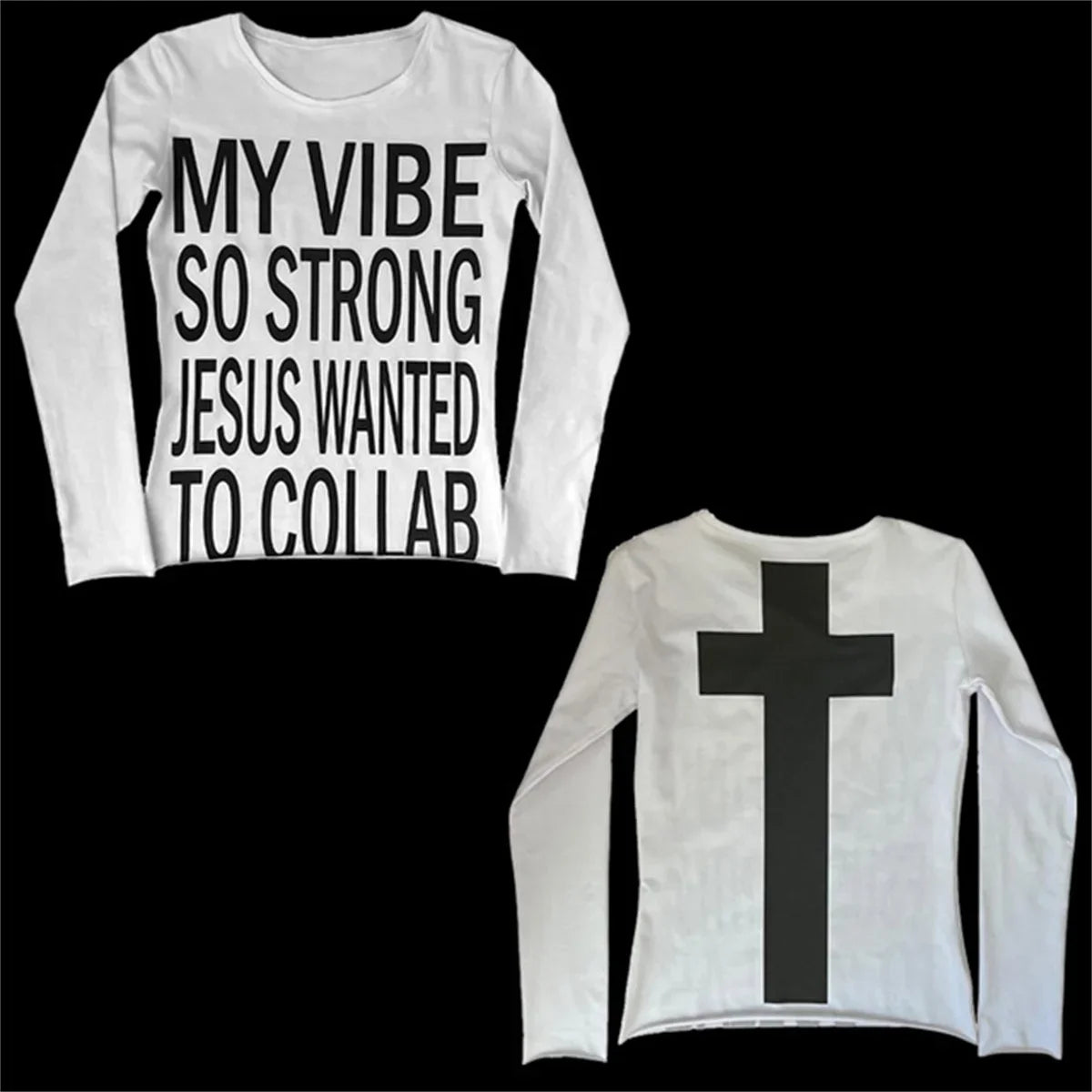 Women's Vintage Harajuku Gothic Hip Hop Emo Girl Casual Long Sleeve Tee Sexy Slim Chic Print Crop Top Grunge Punk Y2K Streetwear