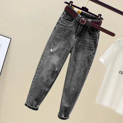 Women's Loose-fit Slimming High-waisted Versatile Cropped Pants
