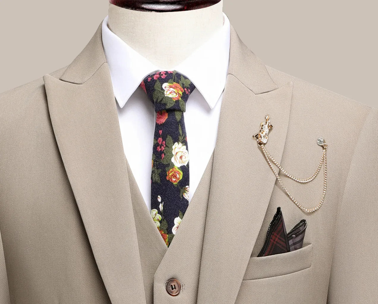 The Latest Men's Three-Piece Suit with Notch Lapels and Adjustable Waistband, High-End Men's Suit for Weddings, Dinner Parties, Work, Business, and Casual Occasions, a Gift for Dad or Husband, Wedding Attire