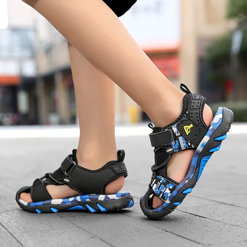 Summer Boys Sandals Casual Children Kids Outdoor Shoes Rubber School Breathable Open ToeBoy Beach Fashion Sandal