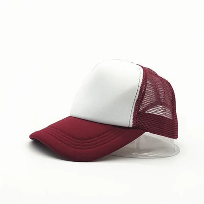 50 Color Unisex SummerTrucker Hat For Adult Net Baseball Cap Men Women Polyester Blank Mesh Adjustable Sun Hat Visor