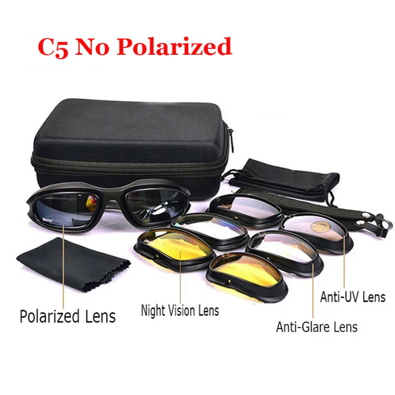 Glasses Shooting Airsoft Hunting Safety Glasses Hiking Sunglasses 4 Lens